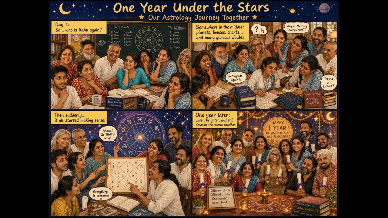 Title card of Aditya Gopakumar's film — ‘One Year Under the Stars’